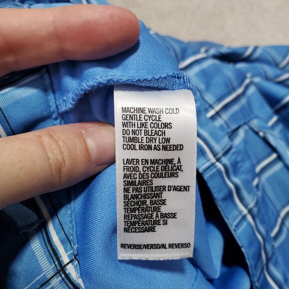 IZOD XFG Golf Skort Skirt Shorts Mini Athleisure Pickleball Blue Plaid Women's 2 - Picture 13 of 16